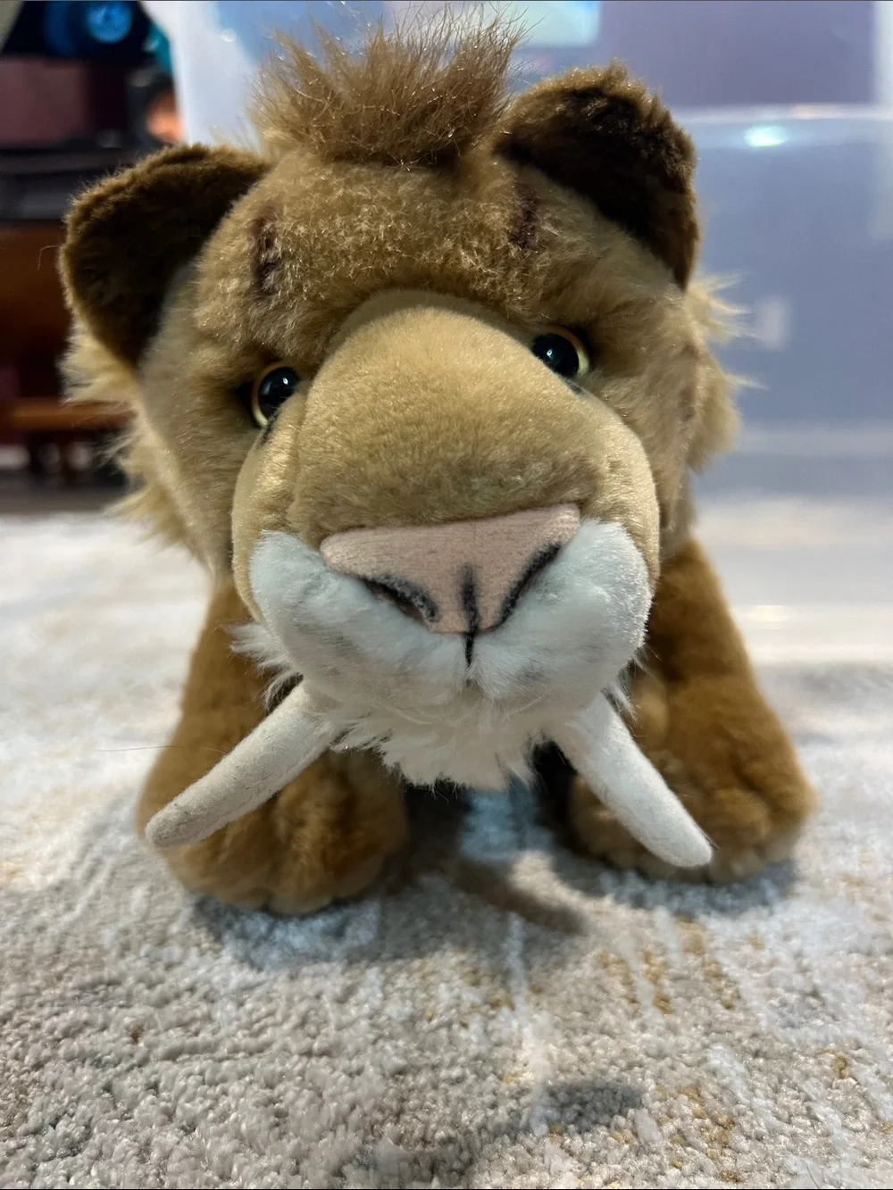 a Wild Republic Smilodon (Saber-Toothed Tiger) plush w tag z31